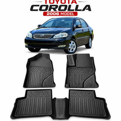 Toyota COROLLA 2006 Heavy Duty All-Weather TPE Car Floor Mats in Premium Quality