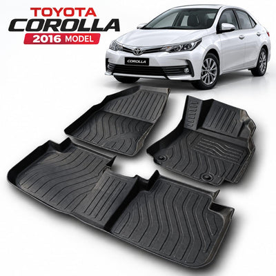 Toyota COROLLA 2016 Heavy Duty All-Weather TPE Car Floor Mats in Premium Quality