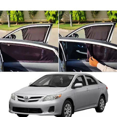 Toyota Corolla 2009-2014 Elite Series Car Window Railing Privacy Curtains Sun shades UV Rays Protection Blinds (4 Pcs)