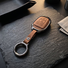 Toyota Corolla 2015 Model Elite Series Metallic Car Key Case Luxury Zinc Alloy Protection Case(Brown)