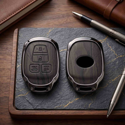 Toyota Corolla 2015 Model Elite Series Metallic Car Key Case Luxury Zinc Alloy Protection Case(Black)