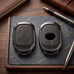Toyota Corolla 2015 Model Elite Series Metallic Car Key Case Luxury Zinc Alloy Protection Case(Black)