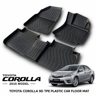 Toyota Corolla 2015 Model Heavy Duty All-Weather TPE Car Floor Mats in Premium Quality