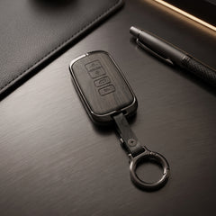 Toyota Corolla Grande 2018 Model Elite Series Metallic Car Key Case Luxury Zinc Alloy Protection Case(Black)