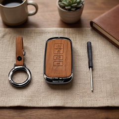 Toyota Corolla Grande 2018 Model Elite Series Metallic Car Key Case Luxury Zinc Alloy Protection Case(Brown)