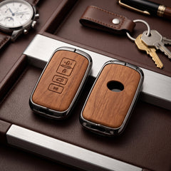 Toyota Corolla Grande 2018 Model Elite Series Metallic Car Key Case Luxury Zinc Alloy Protection Case(Brown)
