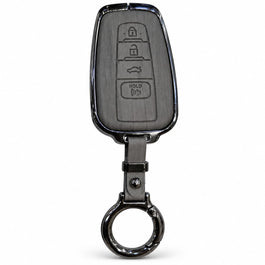 Toyota Cross Elite Series Metallic Car Key Case Luxury Zinc Alloy Protection Case(Grey)