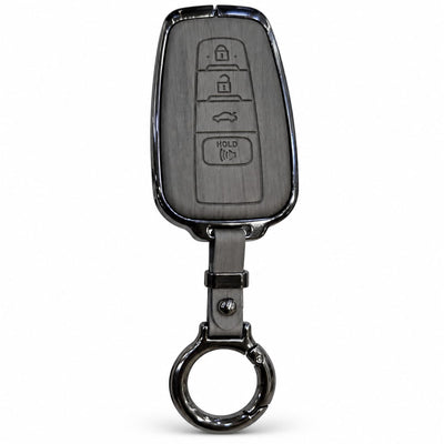 Toyota Cross Elite Series Metallic Car Key Case Luxury Zinc Alloy Protection Case(Grey)