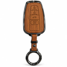 Toyota Cross Elite Series Metallic Car Key Case Luxury Zinc Alloy Protection Case(Brown)
