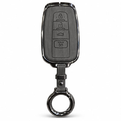 Toyota Cross Elite Series Metallic Car Key Case Luxury Zinc Alloy Protection Case(Black)
