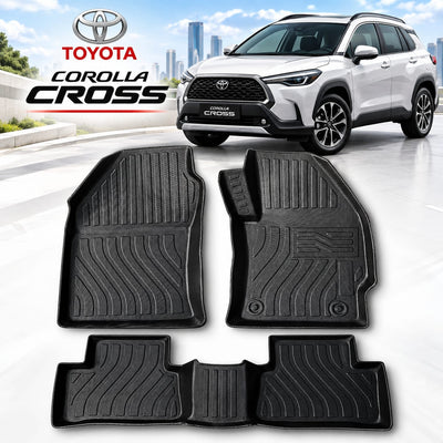 Toyota Cross Heavy Duty All-Weather TPE Car Floor Mats in Premium Quality