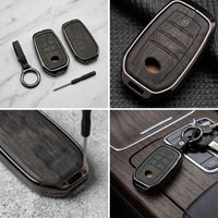 Toyota Hilux Revo 2016-2025 Elite Series Metallic Car Key Case Luxury Zinc Alloy Protection Case(Black)