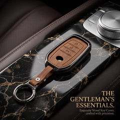 Toyota Hilux Revo 2016-2025 Elite Series Metallic Car Key Case Luxury Zinc Alloy Protection Case(Brown)