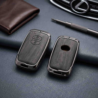 Toyota Prado 2009-2023 Model Elite Series Metallic Car Key Case Luxury Zinc Alloy Protection Case(Black)