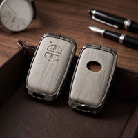 Toyota Prado 2009-2023 Model Elite Series Metallic Car Key Case Luxury Zinc Alloy Protection Case(Grey)