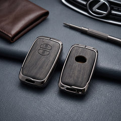 Toyota Prius 2010-2013 Model Elite Series Metallic Car Key Case Luxury Zinc Alloy Protection Case(Black)