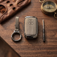 Toyota Prius 2010-2013 Model Elite Series Metallic Car Key Case Luxury Zinc Alloy Protection Case(Grey)