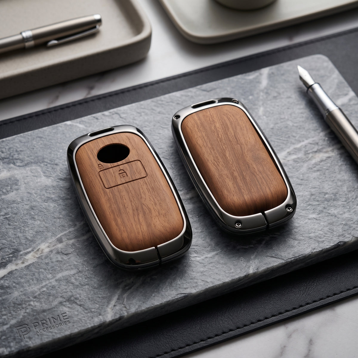 Toyota Raize 2019-2026 Model Elite Series Metallic Car Key Case Luxury Zinc Alloy Protection Case(Brown)