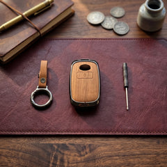 Toyota Raize 2019-2026 Model Elite Series Metallic Car Key Case Luxury Zinc Alloy Protection Case(Brown)
