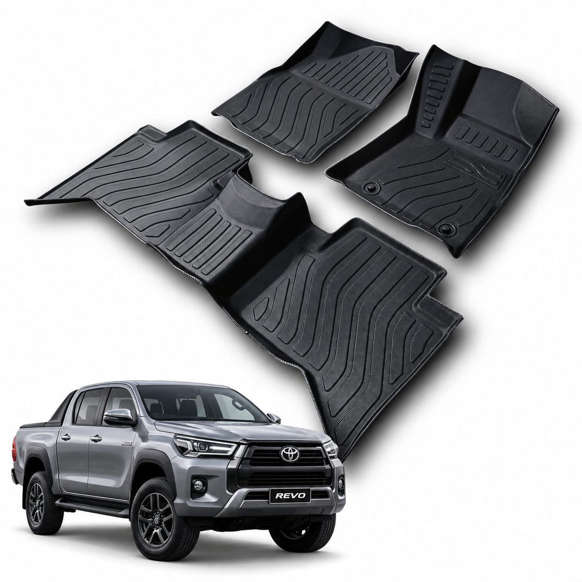 Toyota Revo Heavy Duty All-Weather TPE Car Floor Mats in Premium Quality