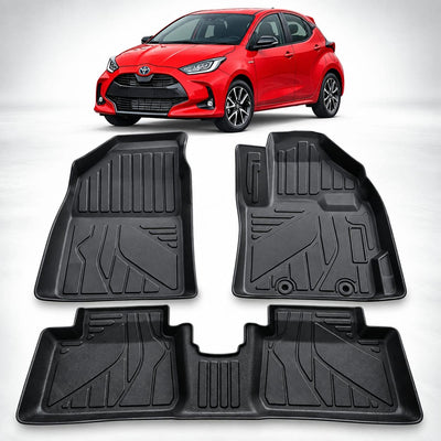 Toyota Yaris Hatchback Heavy Duty All-Weather TPE Car Floor Mats in Premium Quality