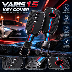 Toyota Yasir 1.5 Metal Silicon Car Key Cover Luxury Zinc Alloy Protection Case