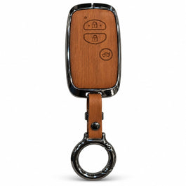 Toyota Land Cruiser Elite Series Metallic Car Key Case Luxury Zinc Alloy Protection Case(Brown)