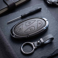 Tucson 2025 Elite Series Metallic Car Key Case Luxury Zinc Alloy Protection Case(Grey)