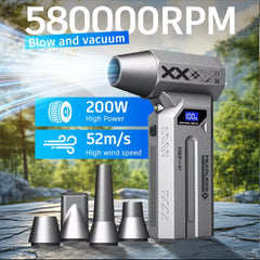 Turbo Fan Rechargeable Air Blower Mini Electric Dust Removal Fan for Car and Outdoor Cleaning Dust