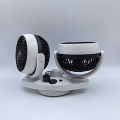 1 Pc Universal 12V Double Head Big Size Fan In Premium Quality With Automatic Moving Function