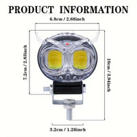 1 Pc Universal 2 SMD Owl Shape Spotlight Headlight Lens Yellow-White Beam Fog Lights
