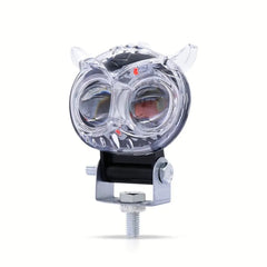 1 Pc Universal 2 SMD Owl Shape Spotlight Headlight Lens Yellow-White Beam Fog Lights