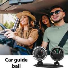Universal 2 in 1 Car Thermometer Compass Navigation/Direction Guide