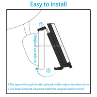 Universal 3R Curve RearView Mirror clip-on wide-angle Mirror For Car 1 Pc