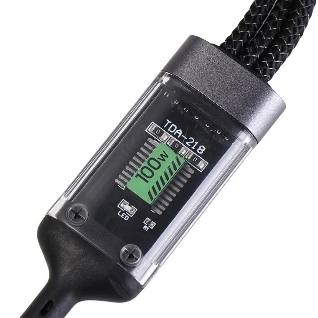 1 Pc Universal 3in1 Multifunctional Convenient Super Fast Charging Data Cable With Data Transfer Function