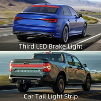 1 Pc Universal 3rd Brake Anti Fog Flexible Rear Window Strip Brake Light With 5 Functions