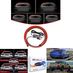 1 Pc Universal 3rd Brake Anti Fog Flexible Rear Window Strip Brake Light With 5 Functions