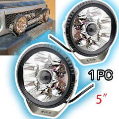1 Pc Universal 5 Inch Round Led Driving Light 180W Spot Flood Combo Beam Work Light Bar for Jeep Wrangler