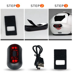 Universal Bike Helmet Led Warning Light in Premium Quality 1 Pc