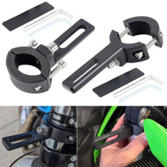 2 Pcs Set Universal Bike LED Clamps Shocks Mounting Bracket Lights Extension Mount