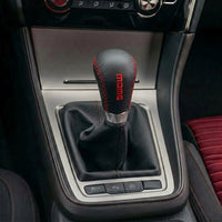 Universal Black Leather Gear Knob Gear Shift Knob Manual Transmission Shifter Lever Stick