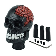 Universal Broken Head Skull Gear Knob Gear Shift Knob Manual Transmission Shifter Lever Stick(Black)