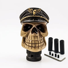 Universal Captain Skull Gear Knob Gear Shift Knob Manual Transmission Shifter Lever Stick(Skin)