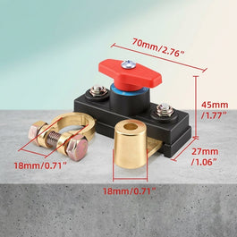 Universal Car Battery Disconnect Switch with Pure Copper Terminal – Heavy Duty Battery Cut-Off Switch