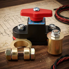 Universal Car Battery Disconnect Switch with Pure Copper Terminal – Heavy Duty Battery Cut-Off Switch