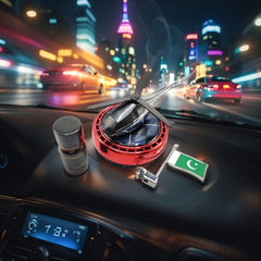 1 Pc Universal Car Solar Helicopter With Pakistan Flag And Air Freshener Refill