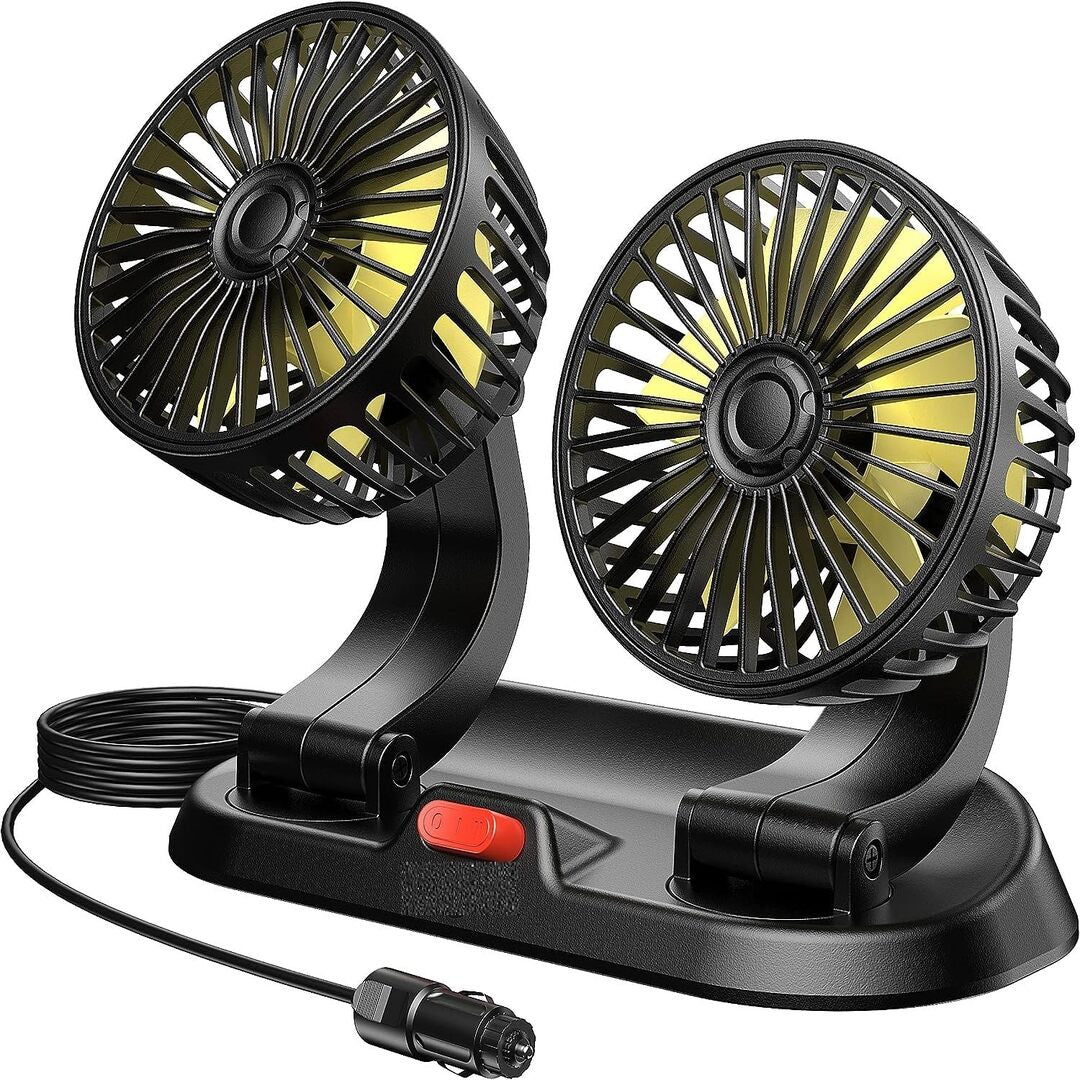Universal Cigarette Lighter Knob Mini Electric 12V Car Fan Low Noise Summer Car Air Conditioner 360 Degree Rotating Cooling Fan Car 1 Pc