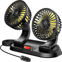 Universal Cigarette Lighter Knob Mini Electric 12V Car Fan Low Noise Summer Car Air Conditioner 360 Degree Rotating Cooling Fan Car 1 Pc
