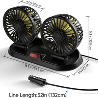Universal Cigarette Lighter Knob Mini Electric 12V Car Fan Low Noise Summer Car Air Conditioner 360 Degree Rotating Cooling Fan Car 1 Pc