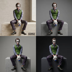Universal Cool Joker Resin Statue Car Interior Decoration Accessories 1 Pc (Large)